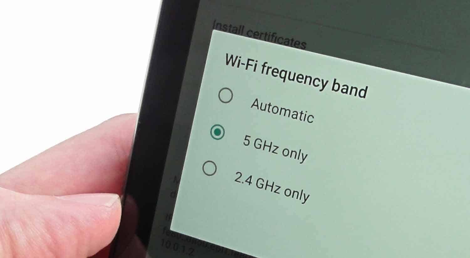 how to connect 5ghz wifi on android