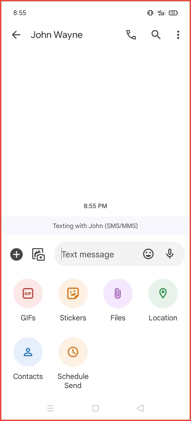 android attach pdf to text message